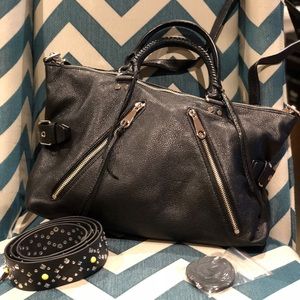 Rebecca Minkoff moto satchel - leather black